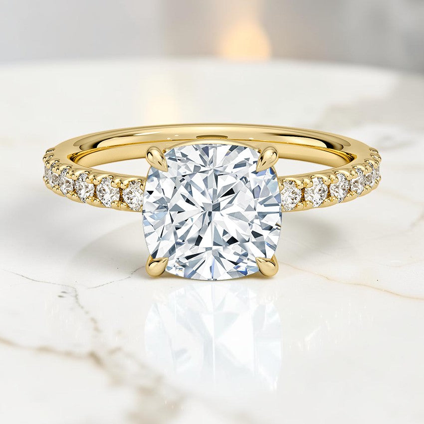 Kira Low-Profile Diamond Ring in 14K Yellow Gold