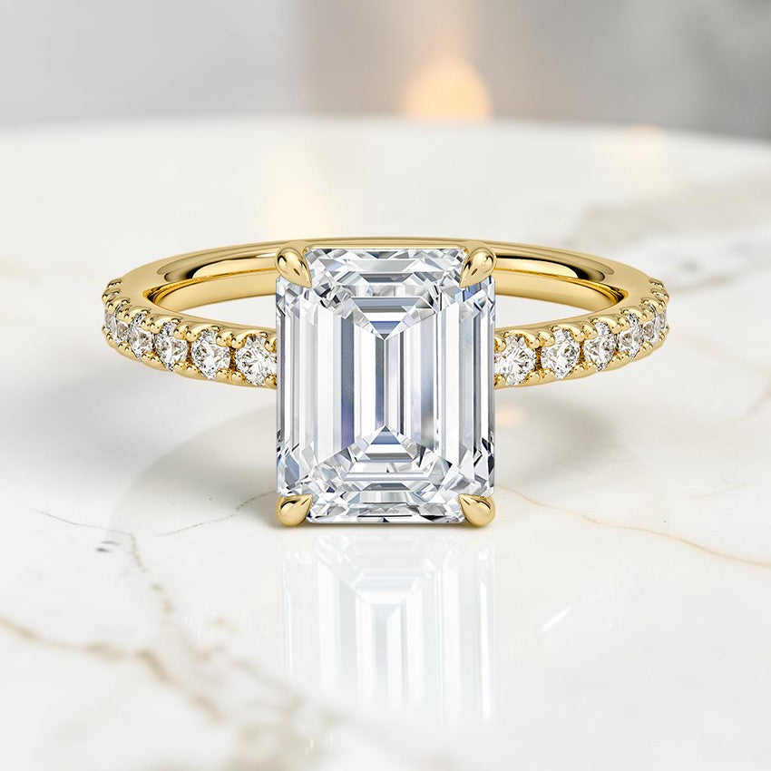 Kira Low-Profile Diamond Ring in 14K Yellow Gold
