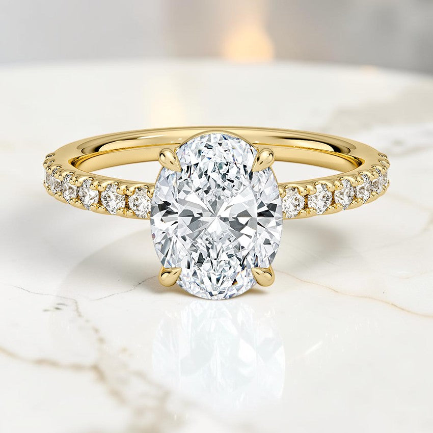 Kira Low-Profile Diamond Ring in 14K Yellow Gold