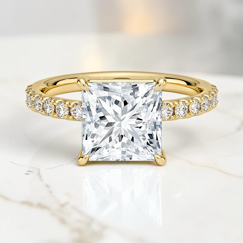Kira Low-Profile Diamond Ring in 14K Yellow Gold