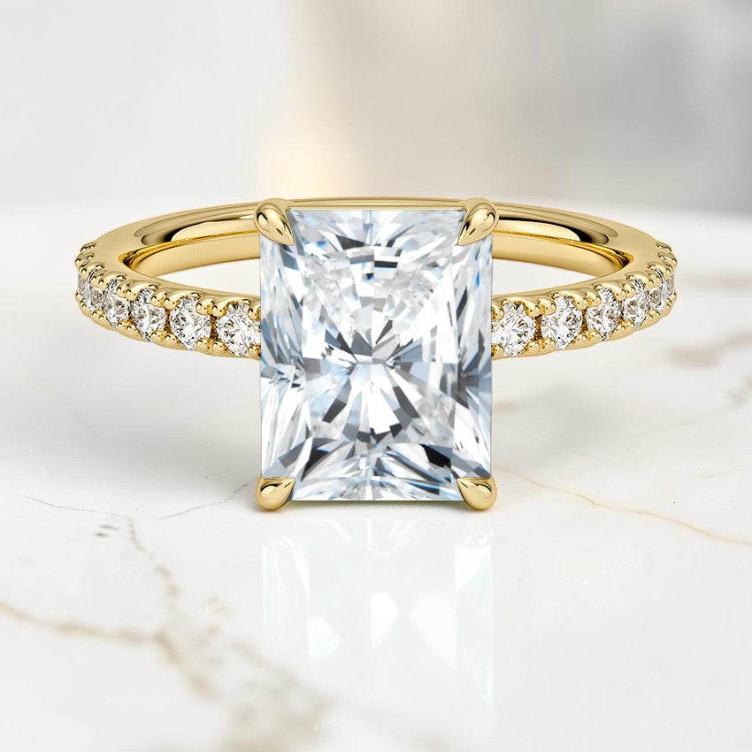 Kira Low-Profile Diamond Ring in 14K Yellow Gold
