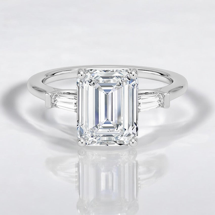 Perfect Fit Tapered Baguette Lab Grown Diamond Engagement Ring