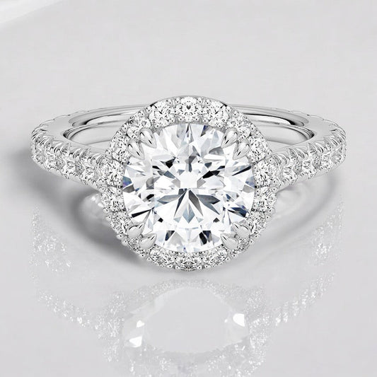 Halo Lab Grown Diamond Engagement Ring - Unmatched Brilliance and Shine