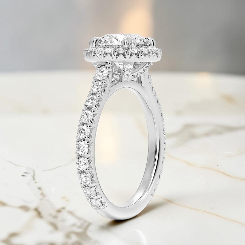 Verona Halo Three-Quarter Coverage Diamond Ring (3/4 ct. tw.) in 14K White Gold