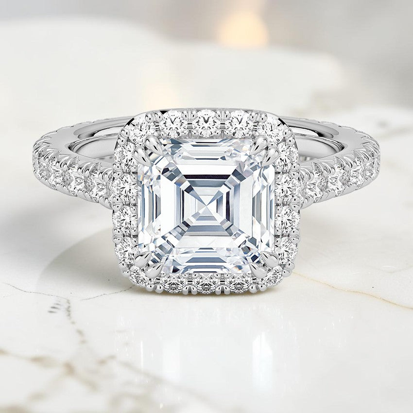 Verona Halo Three-Quarter Coverage Diamond Ring (3/4 ct. tw.) in 14K White Gold