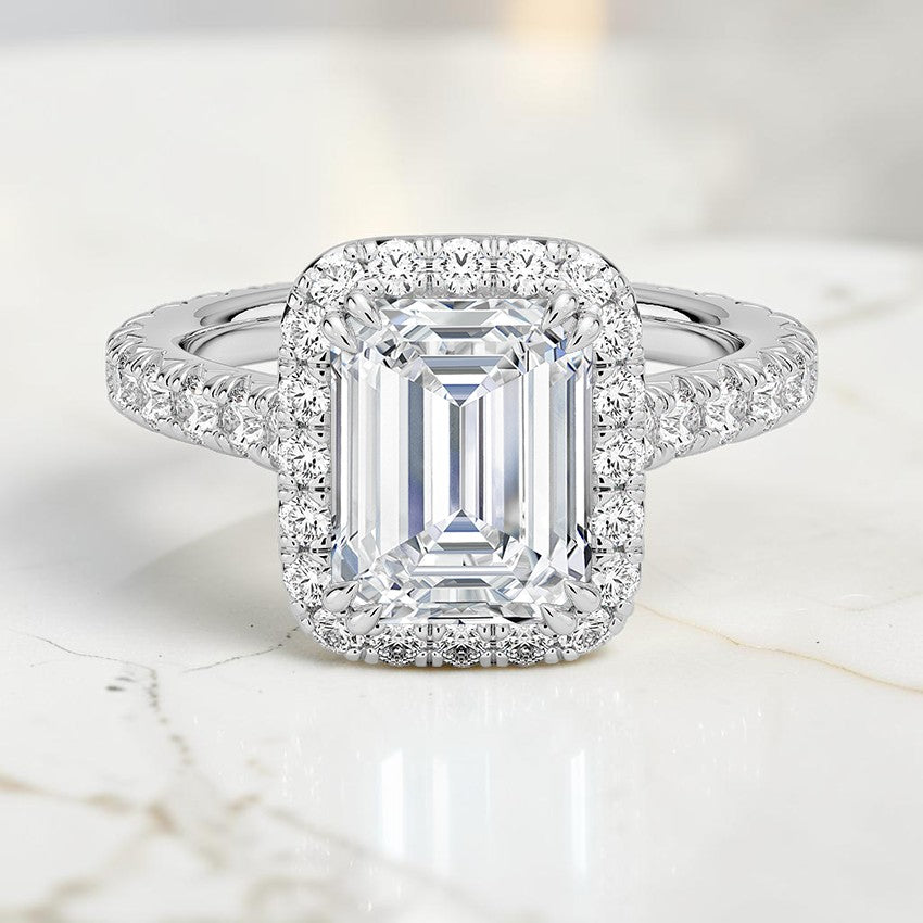 Verona Halo Three-Quarter Coverage Diamond Ring (3/4 ct. tw.) in 14K White Gold
