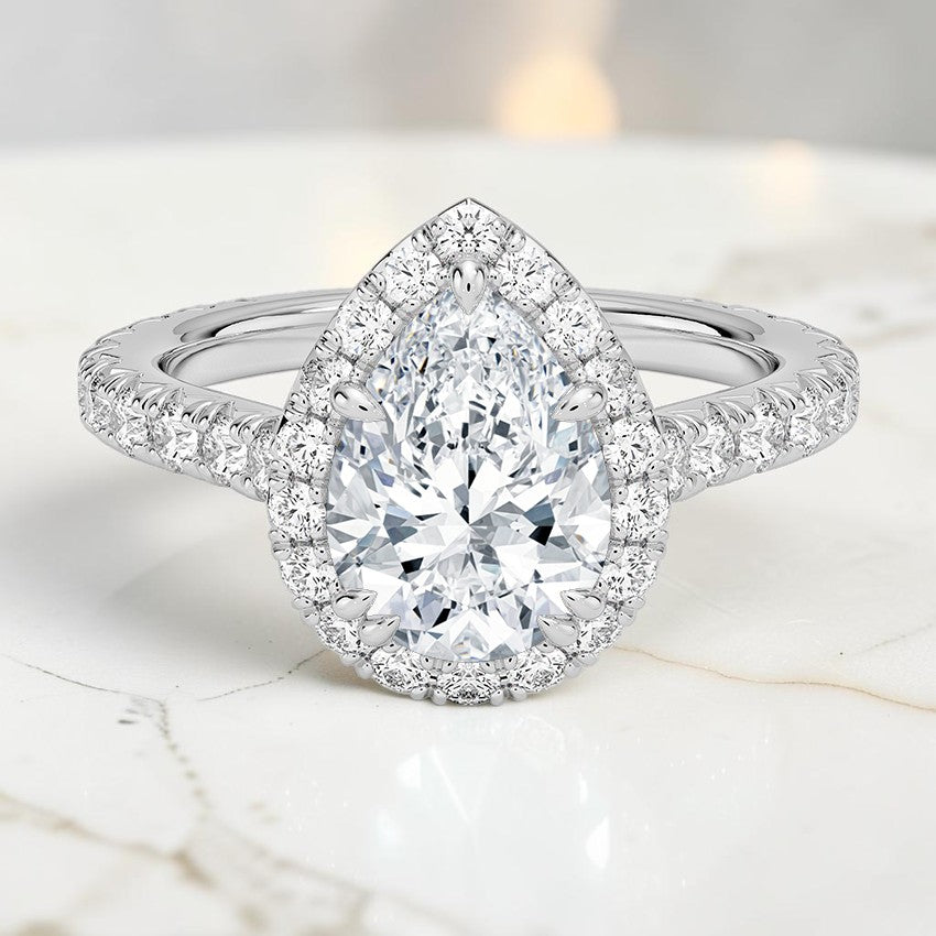 Verona Halo Three-Quarter Coverage Diamond Ring (3/4 ct. tw.) in 14K White Gold