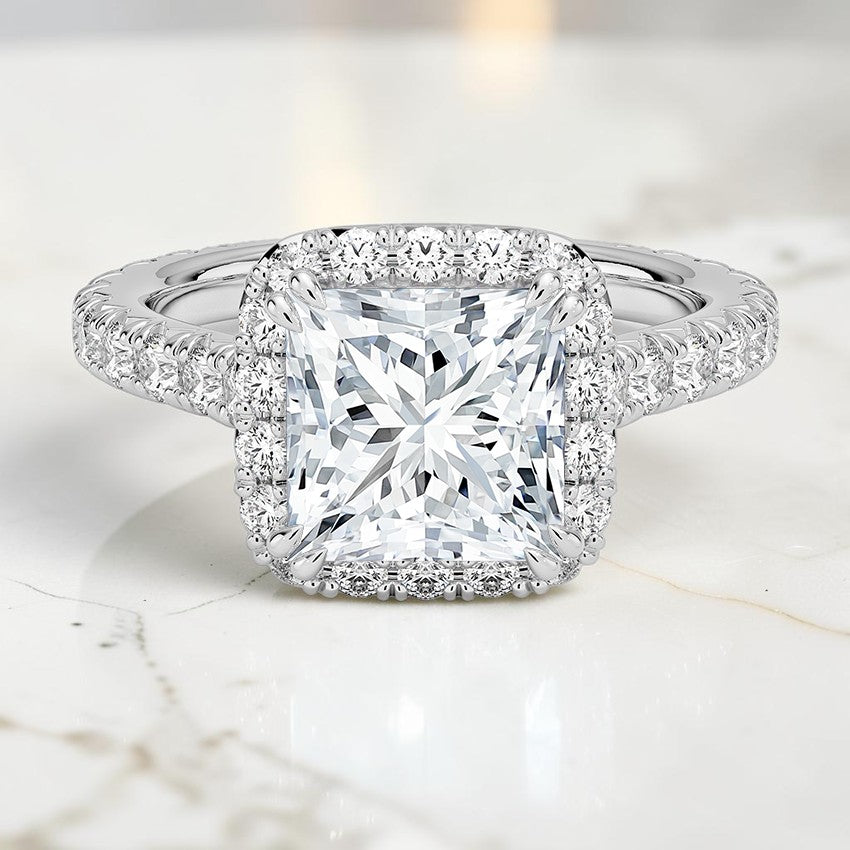 Verona Halo Three-Quarter Coverage Diamond Ring (3/4 ct. tw.) in 14K White Gold