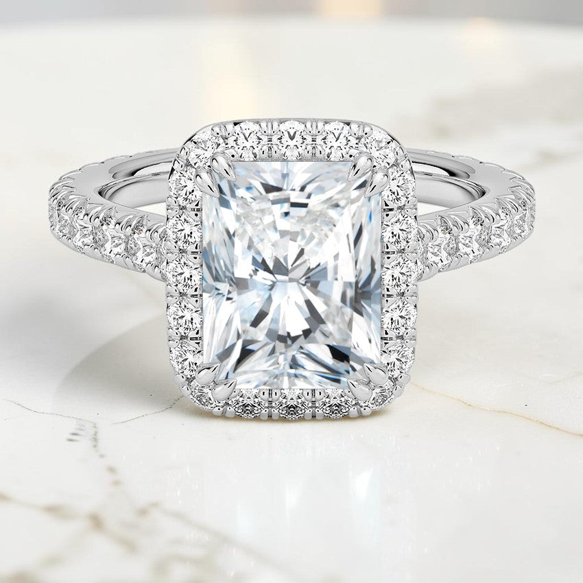 Verona Halo Three-Quarter Coverage Diamond Ring (3/4 ct. tw.) in 14K White Gold