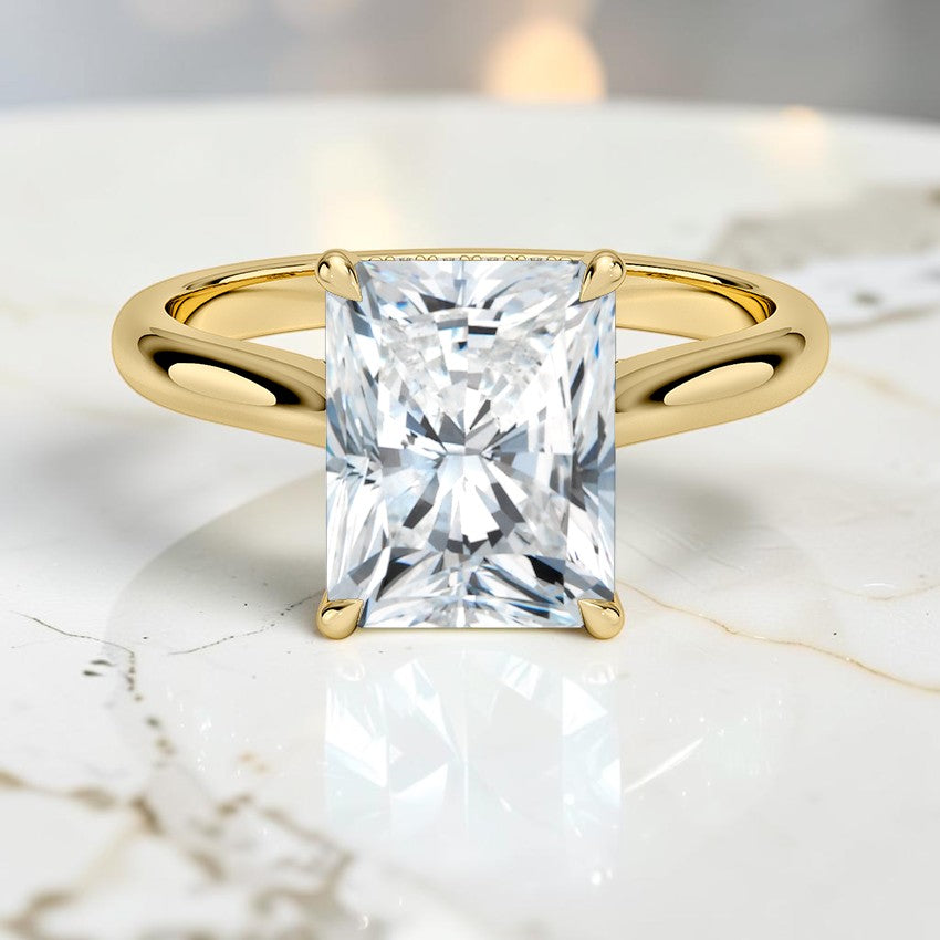 Aurora 2mm Diamond Ring in 14K Yellow Gold