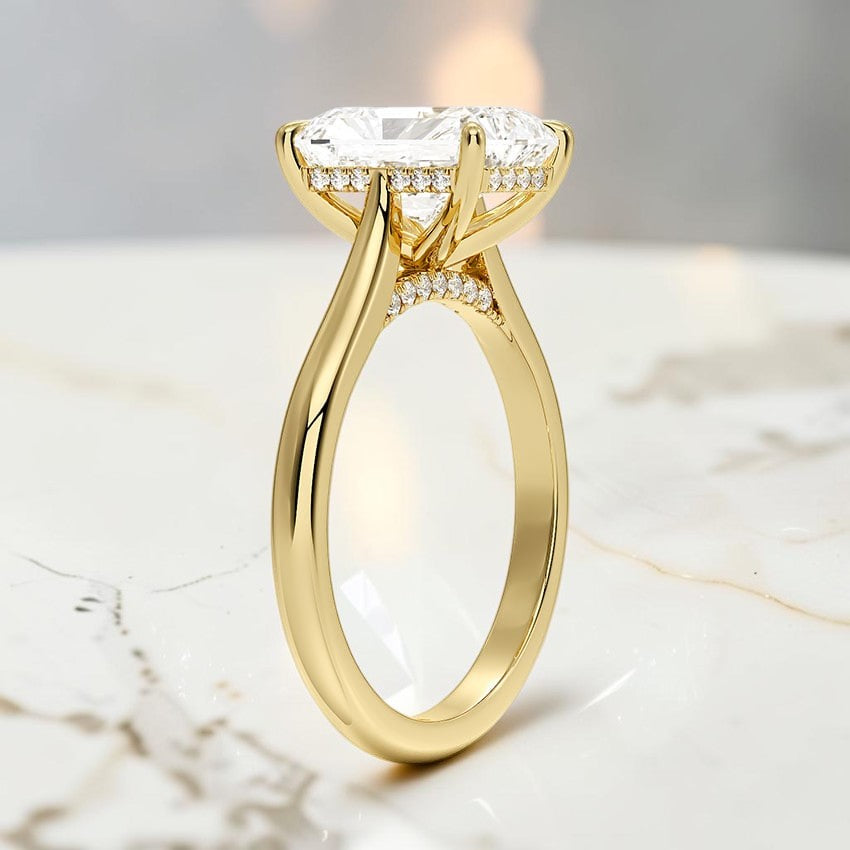 Aurora 2mm Diamond Ring in 14K Yellow Gold
