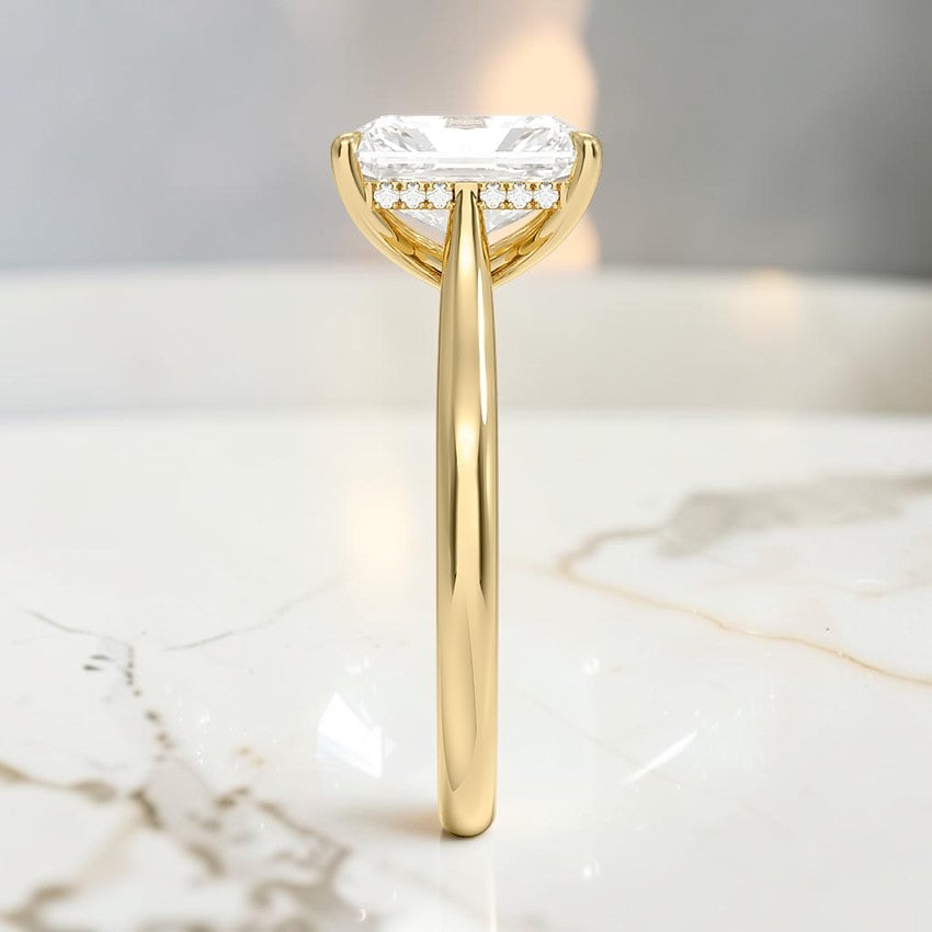 Aurora 2mm Diamond Ring in 14K Yellow Gold