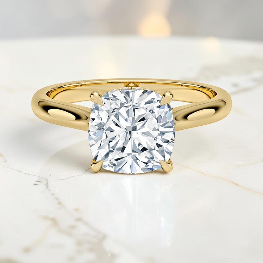 Aurora 2mm Diamond Ring in 14K Yellow Gold