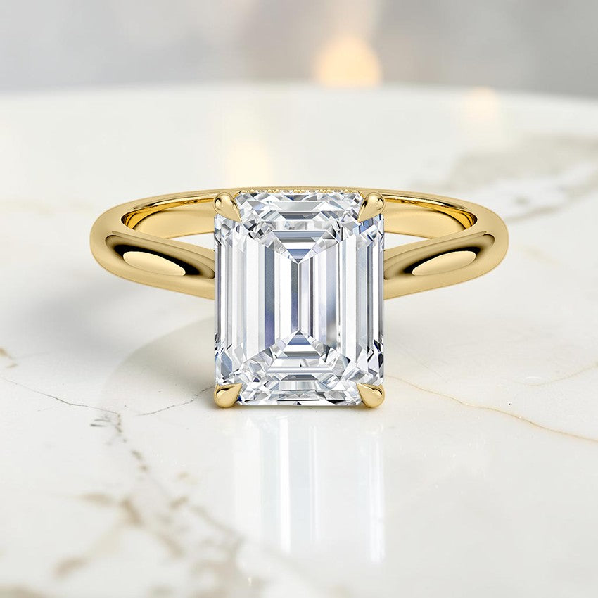 Aurora 2mm Diamond Ring in 14K Yellow Gold