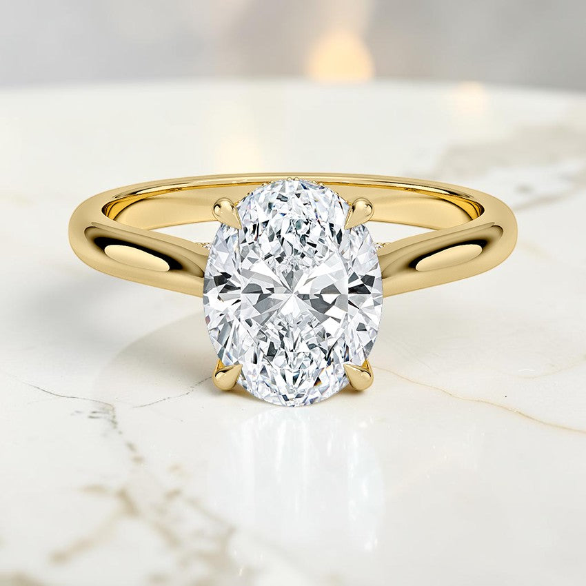 Aurora 2mm Diamond Ring in 14K Yellow Gold