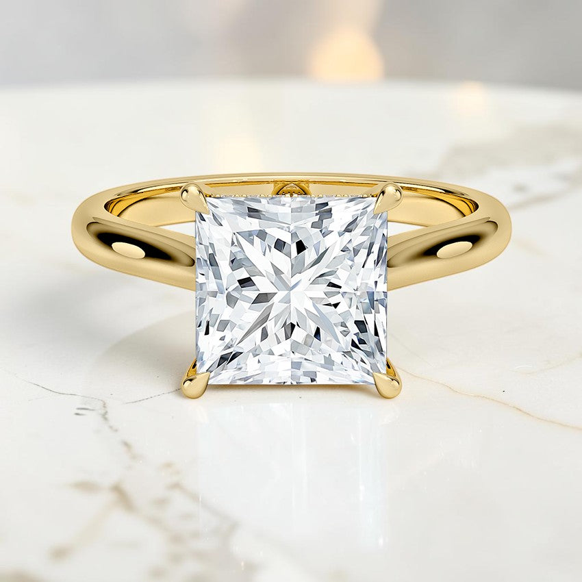 Aurora 2mm Diamond Ring in 14K Yellow Gold