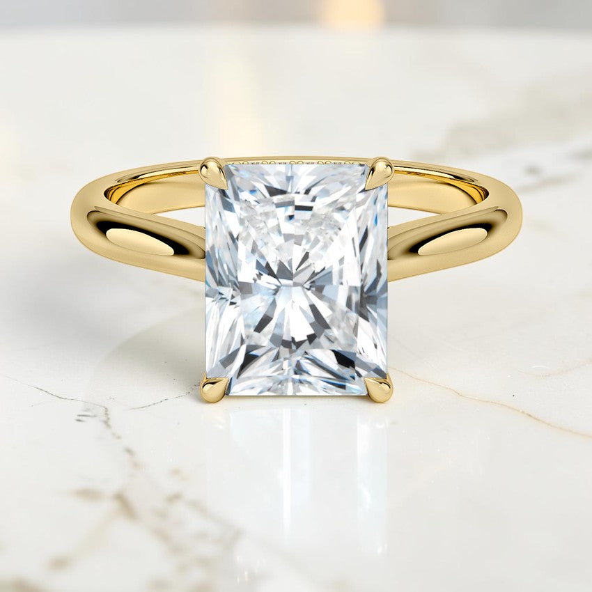 Aurora 2mm Diamond Ring in 14K Yellow Gold