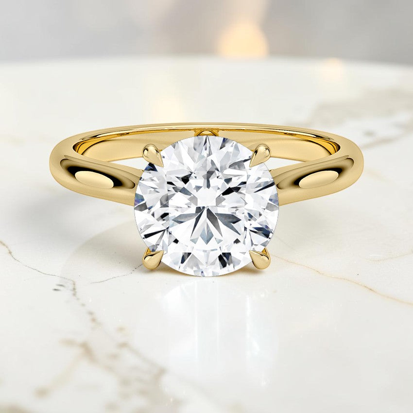 Aurora 2mm Diamond Ring in 14K Yellow Gold