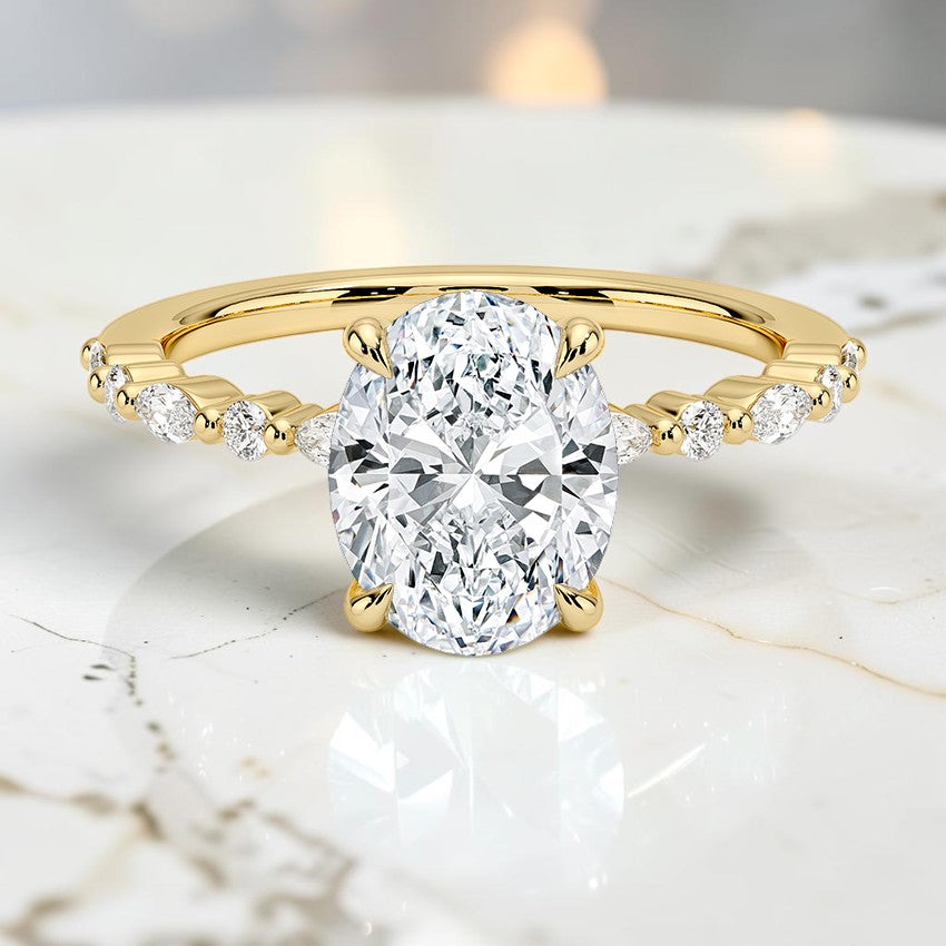 Delicate Majesty Diamond Ring in 14K Yellow Gold