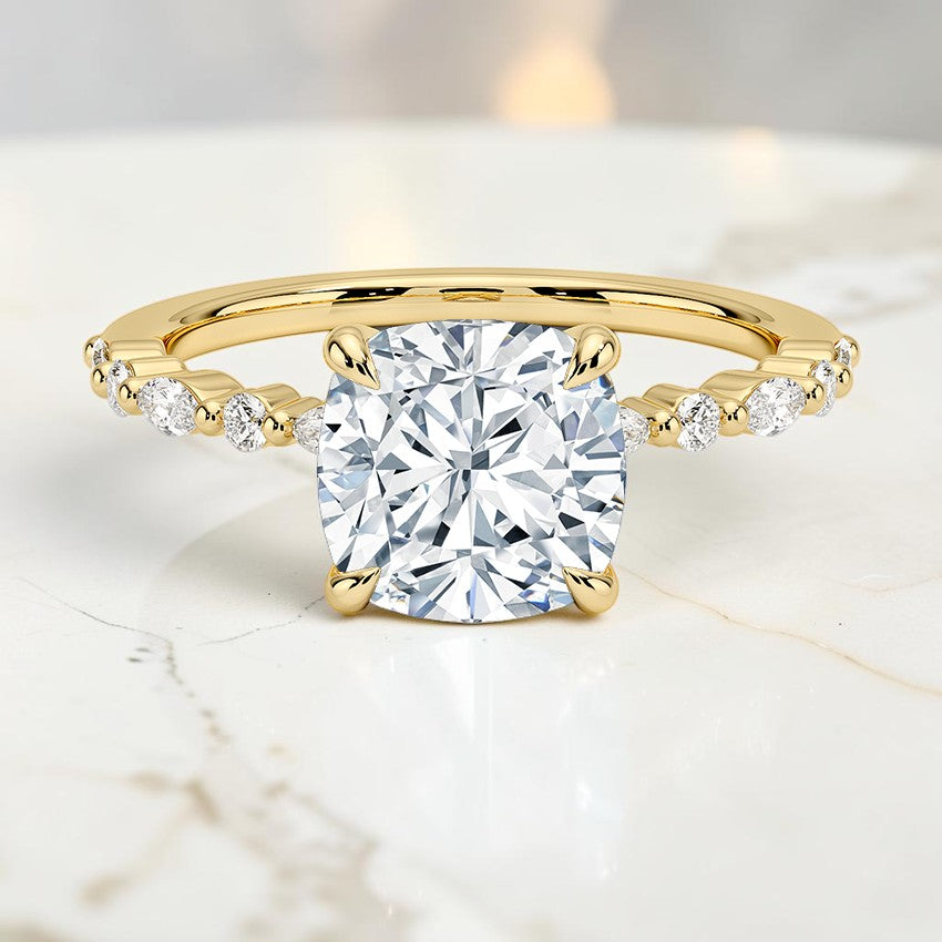 Delicate Majesty Diamond Ring in 14K Yellow Gold