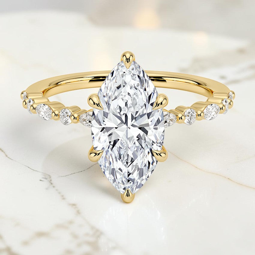 Delicate Majesty Diamond Ring in 14K Yellow Gold