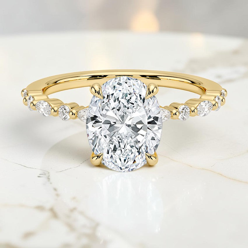 Delicate Majesty Diamond Ring in 14K Yellow Gold