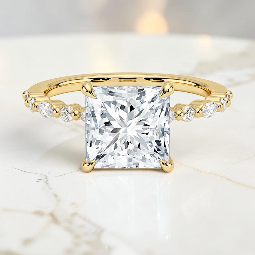 Delicate Majesty Diamond Ring in 14K Yellow Gold