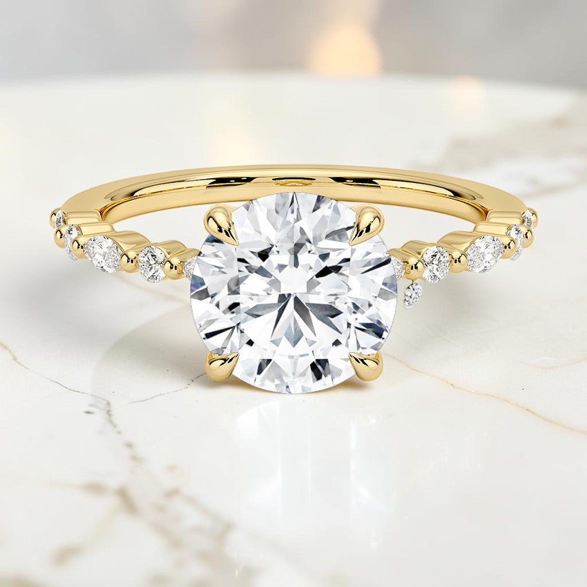 Delicate Majesty Diamond Ring in 14K Yellow Gold