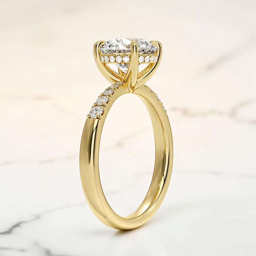 Bellissima Hidden Halo Diamond Ring (1/5 ct. tw.) in 14K Yellow Gold