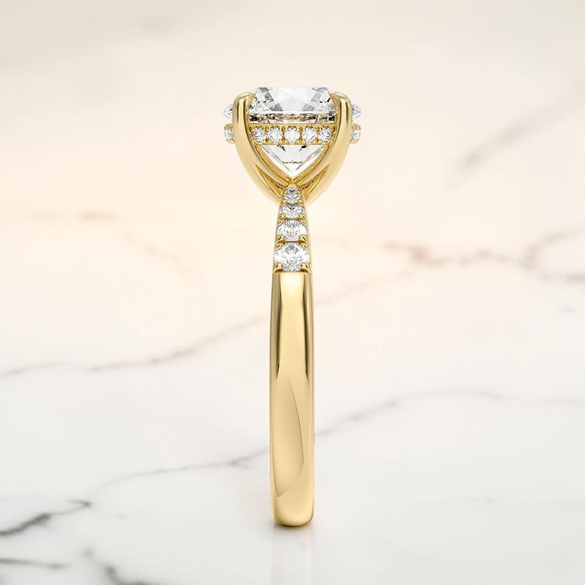 Bellissima Hidden Halo Diamond Ring (1/5 ct. tw.) in 14K Yellow Gold