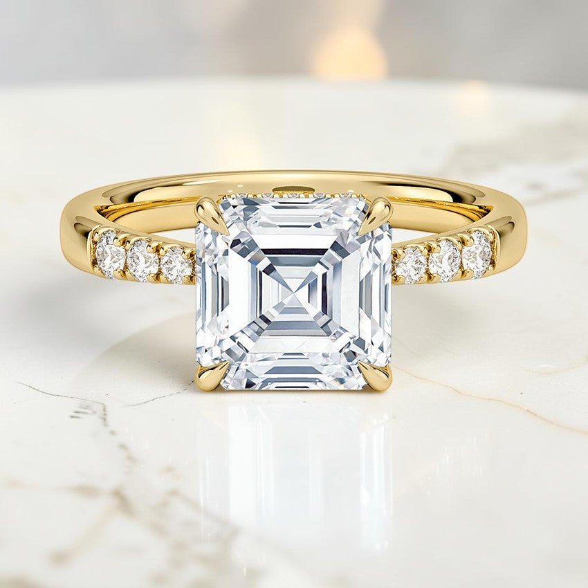 Bellissima Hidden Halo Diamond Ring (1/5 ct. tw.) in 14K Yellow Gold