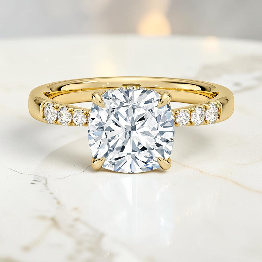 Bellissima Hidden Halo Diamond Ring (1/5 ct. tw.) in 14K Yellow Gold