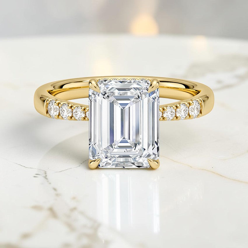 Bellissima Hidden Halo Diamond Ring (1/5 ct. tw.) in 14K Yellow Gold