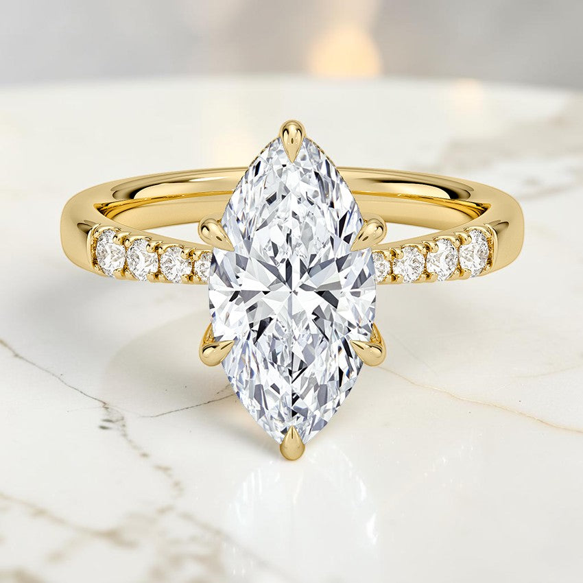 Bellissima Hidden Halo Diamond Ring (1/5 ct. tw.) in 14K Yellow Gold
