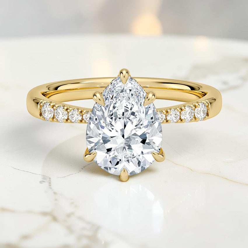 Bellissima Hidden Halo Diamond Ring (1/5 ct. tw.) in 14K Yellow Gold