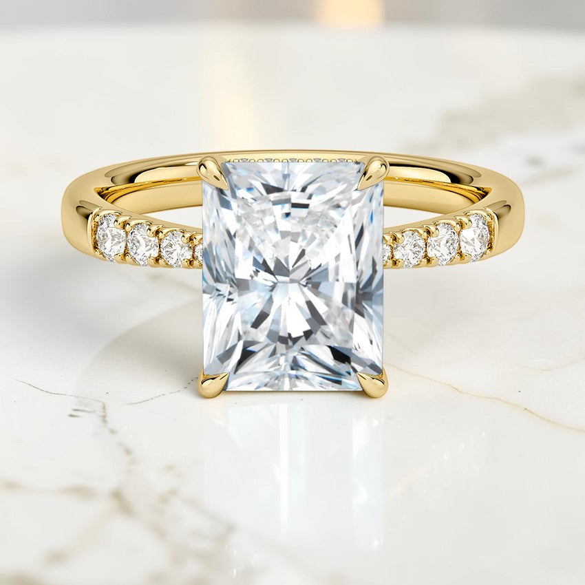 Bellissima Hidden Halo Diamond Ring (1/5 ct. tw.) in 14K Yellow Gold