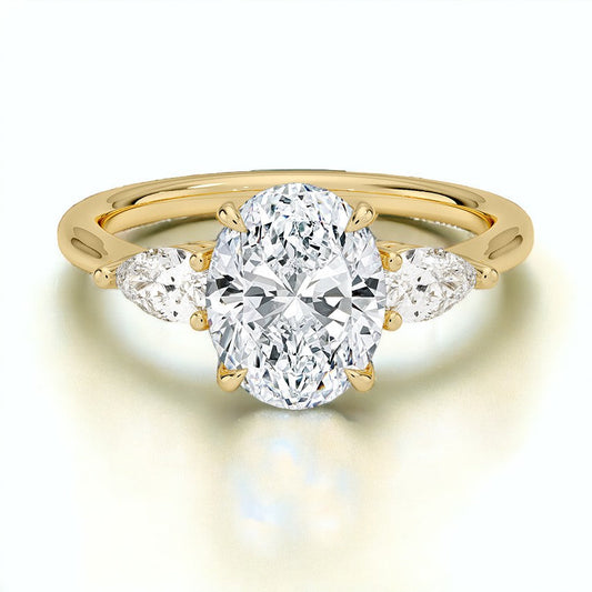 Three Stone Lab Grown Diamond Engagement Ring