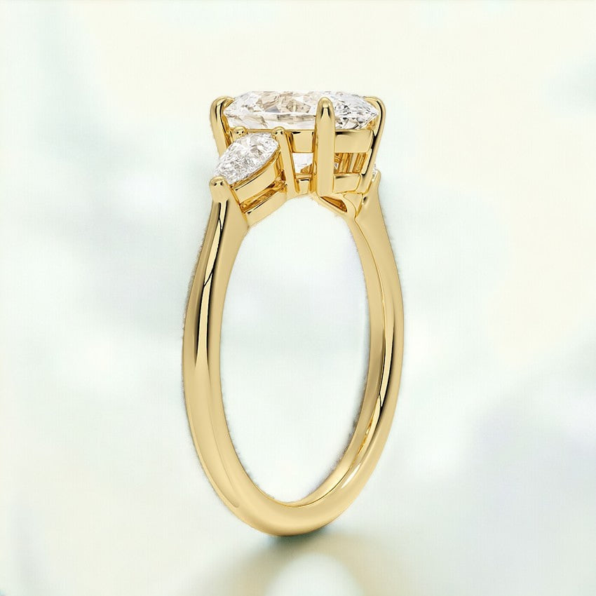 Three Stone Lab Grown Diamond Engagement Ring