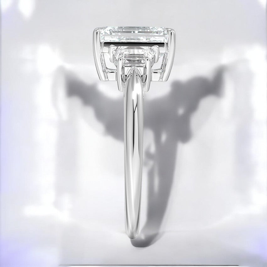 Three Stone Lab Grown Diamond Engagement Ring