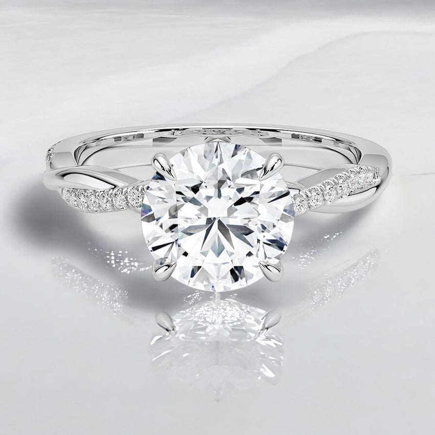 Petite Twisted Vine Lab Grown Diamond Engagement Ring - Where Nature Meets Artistry