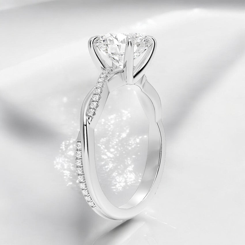 Petite Twisted Vine Lab Grown Diamond Engagement Ring - Where Nature Meets Artistry
