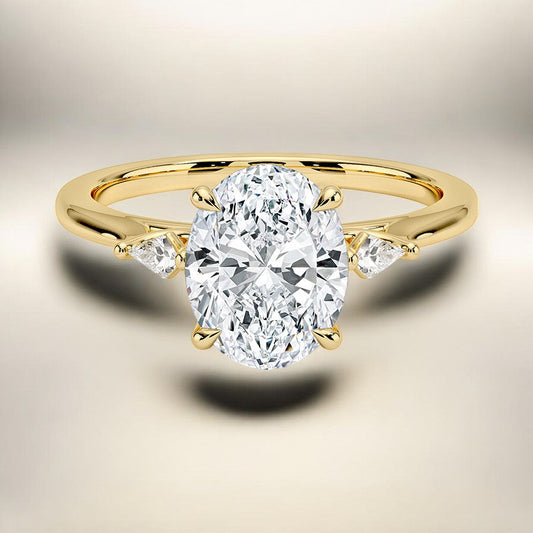 Petite Perfect Fit Three Stone Lab Grown Diamond Engagement Ring