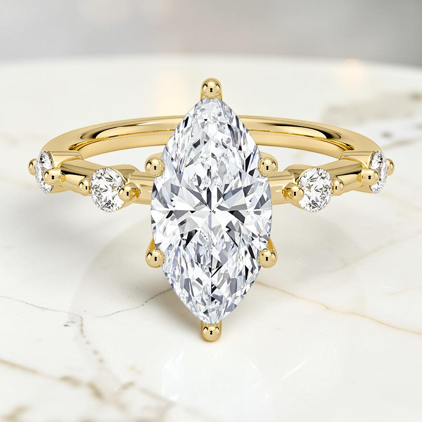 Amara 1.7mm Diamond Ring in 14K Yellow Gold
