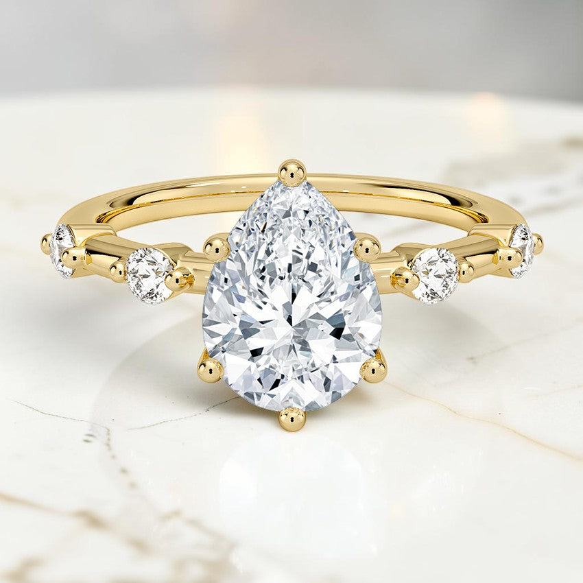 Amara 1.7mm Diamond Ring in 14K Yellow Gold
