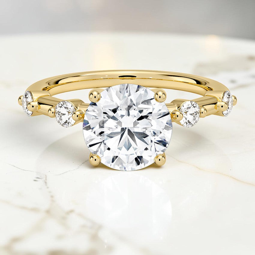 Amara 1.7mm Diamond Ring in 14K Yellow Gold