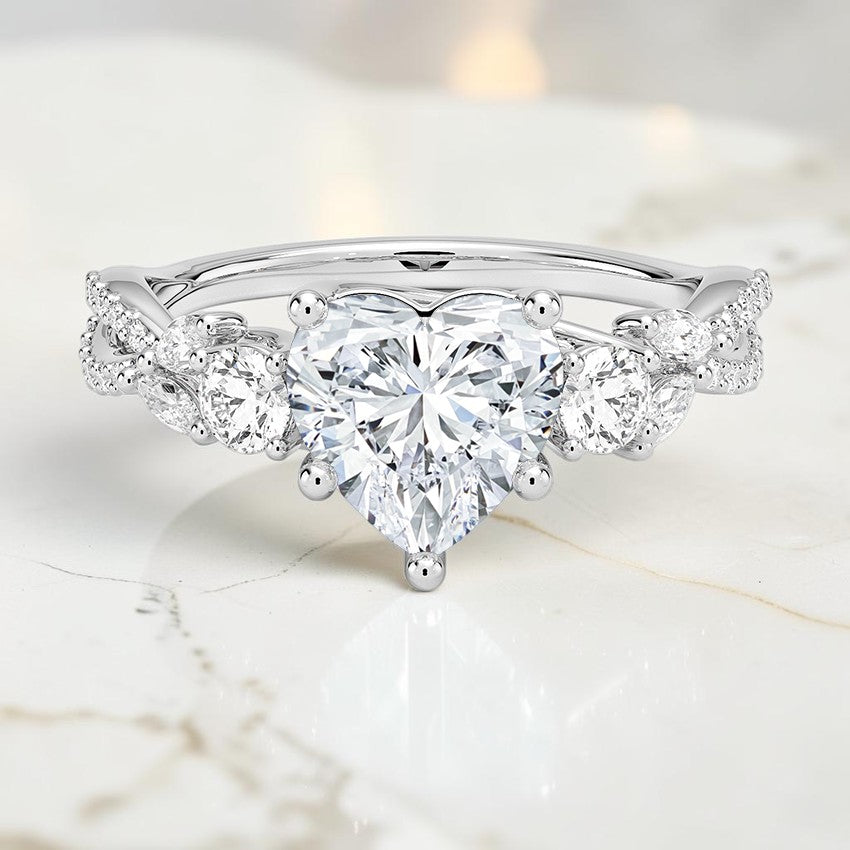 Luxe Florence Three Stone Diamond Ring (1/2 ct. tw.) in 14K White Gold