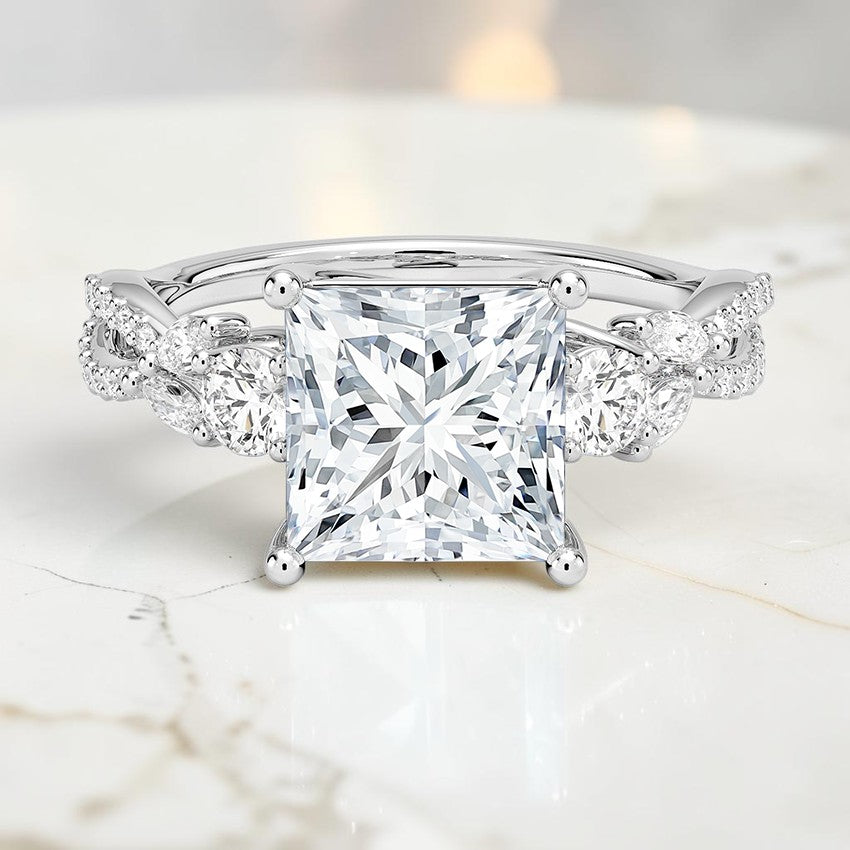 Luxe Florence Three Stone Diamond Ring (1/2 ct. tw.) in 14K White Gold