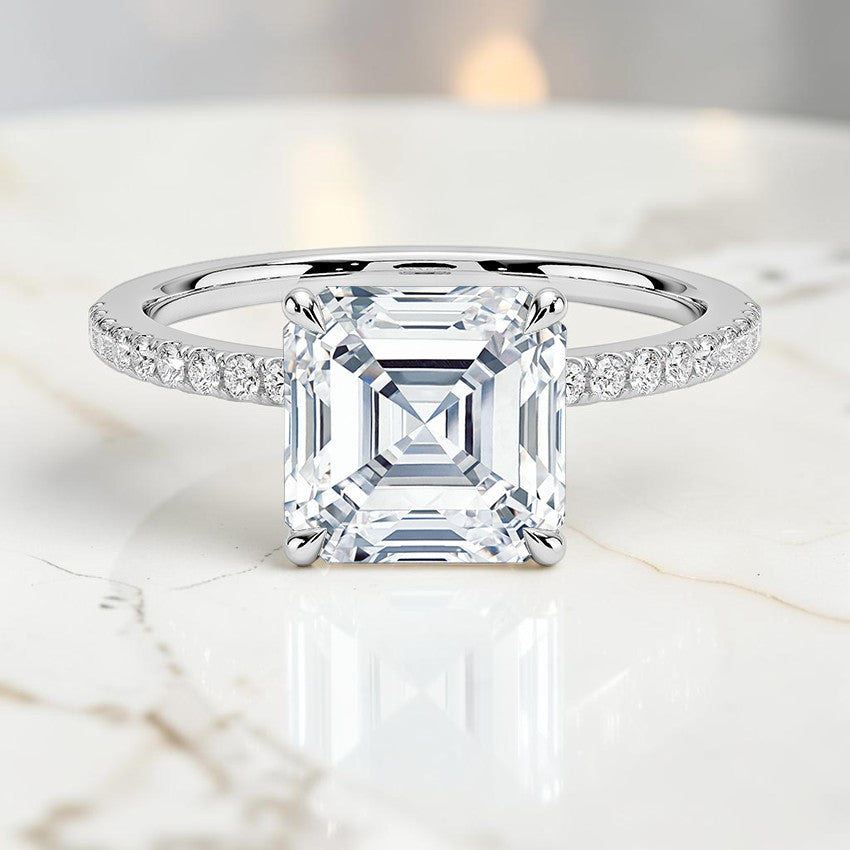 Luxe Blossom Diamond Ring in 14K White Gold
