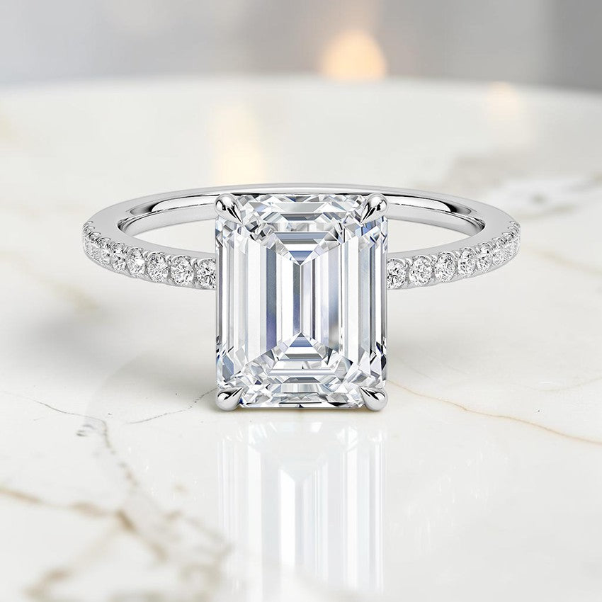 Luxe Blossom Diamond Ring in 14K White Gold