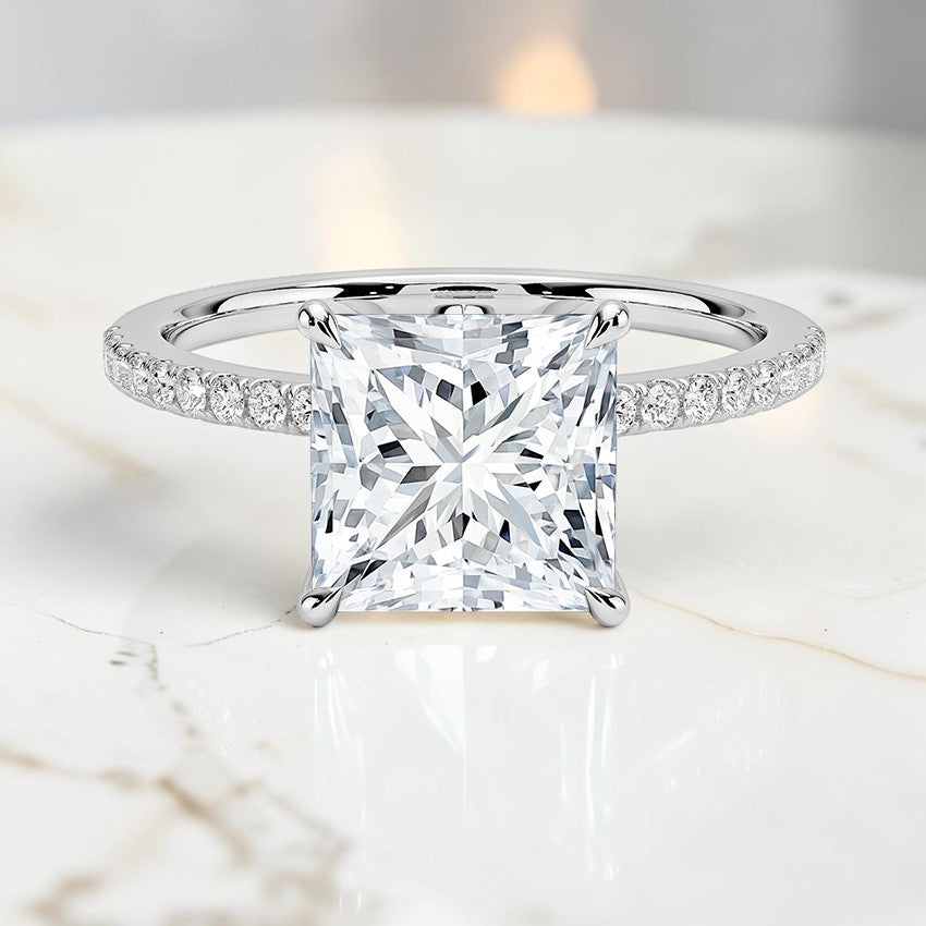 Luxe Blossom Diamond Ring in 14K White Gold